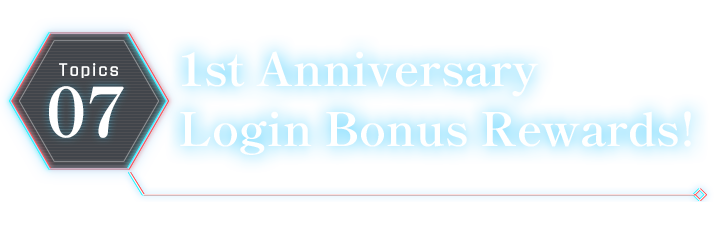 1st Anniversary Login Bonus Rewards!
