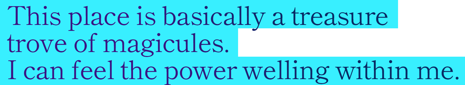 This place is basically a treasure trove of magicules. I can feel the power welling within me.